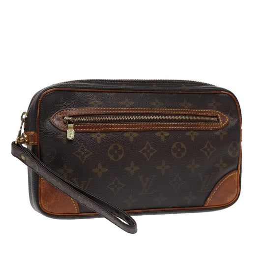 LOUIS VUITTON Monogram Marly Dragonne GM Clutch Bag LV Auth