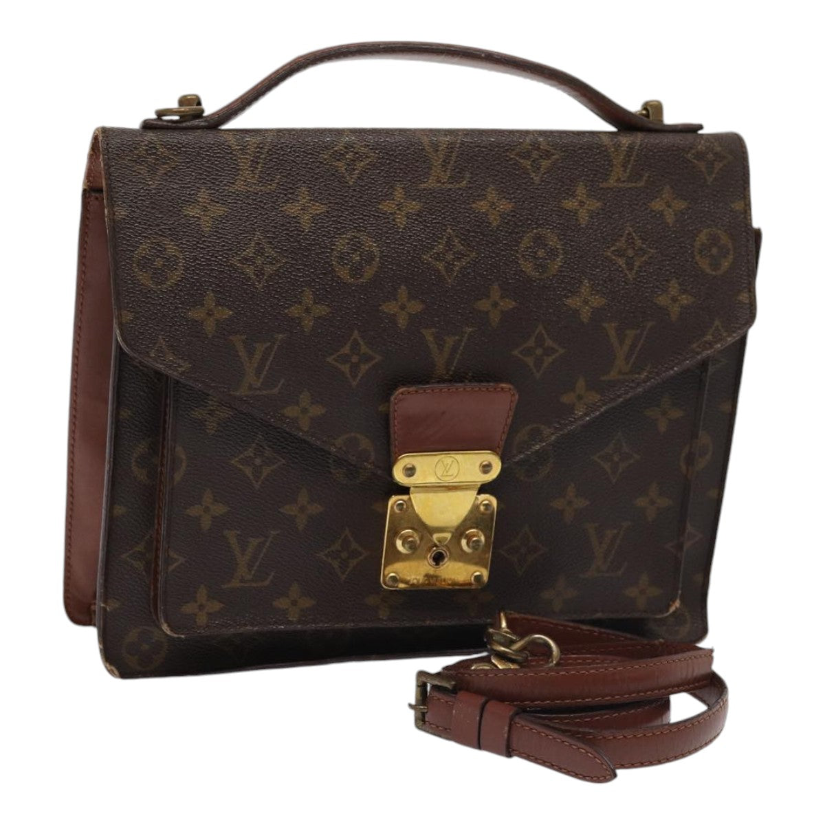 LOUIS VUITTON Monogram Monceau 28 Hand Bag 2way LV Auth