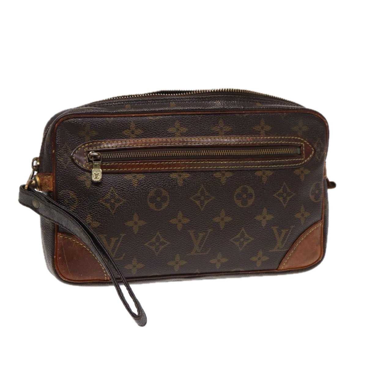 LOUIS VUITTON Monogram Marly Dragonne GM Clutch Bag LV Auth