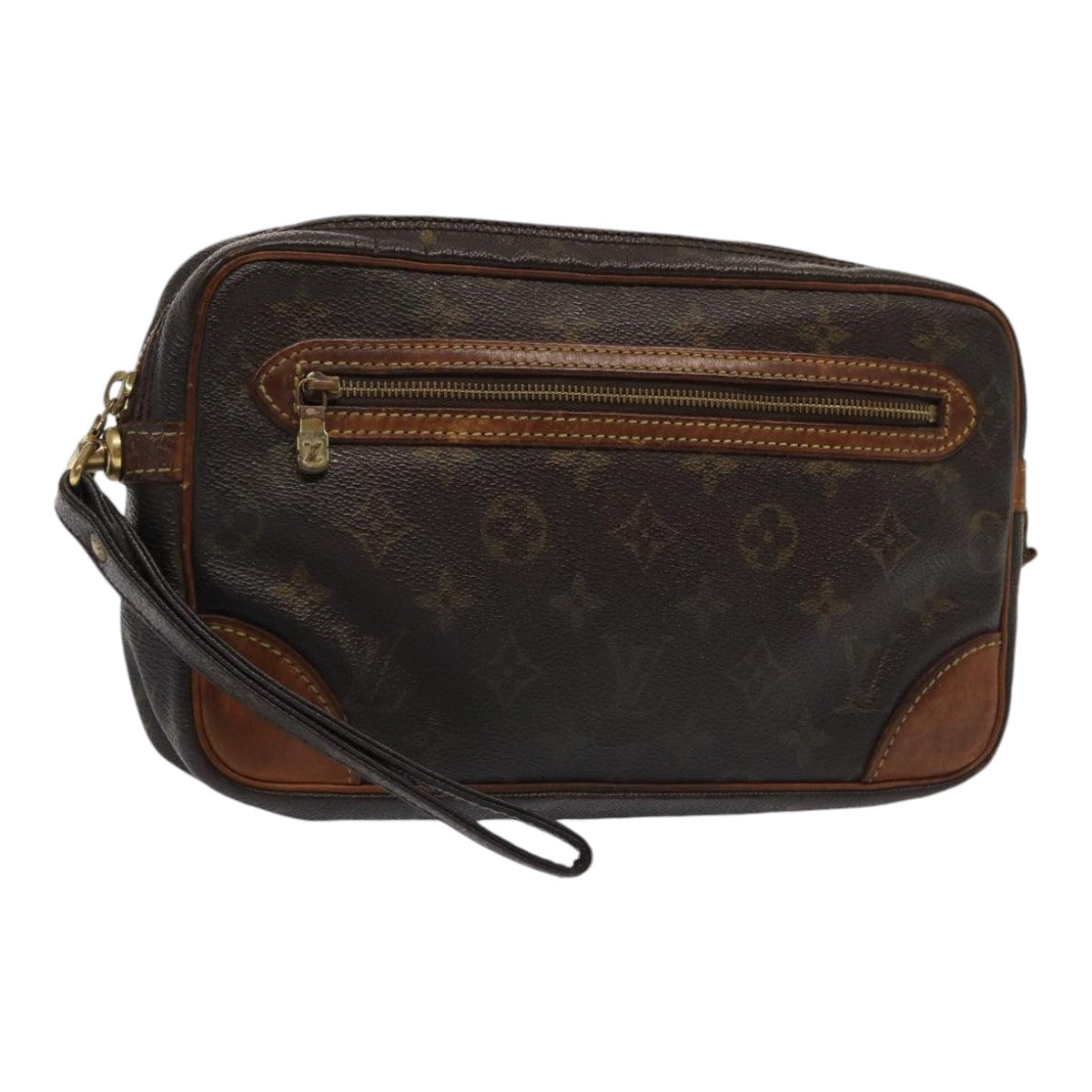 LOUIS VUITTON Monogram Marly Dragonne GM Clutch Bag LV Auth