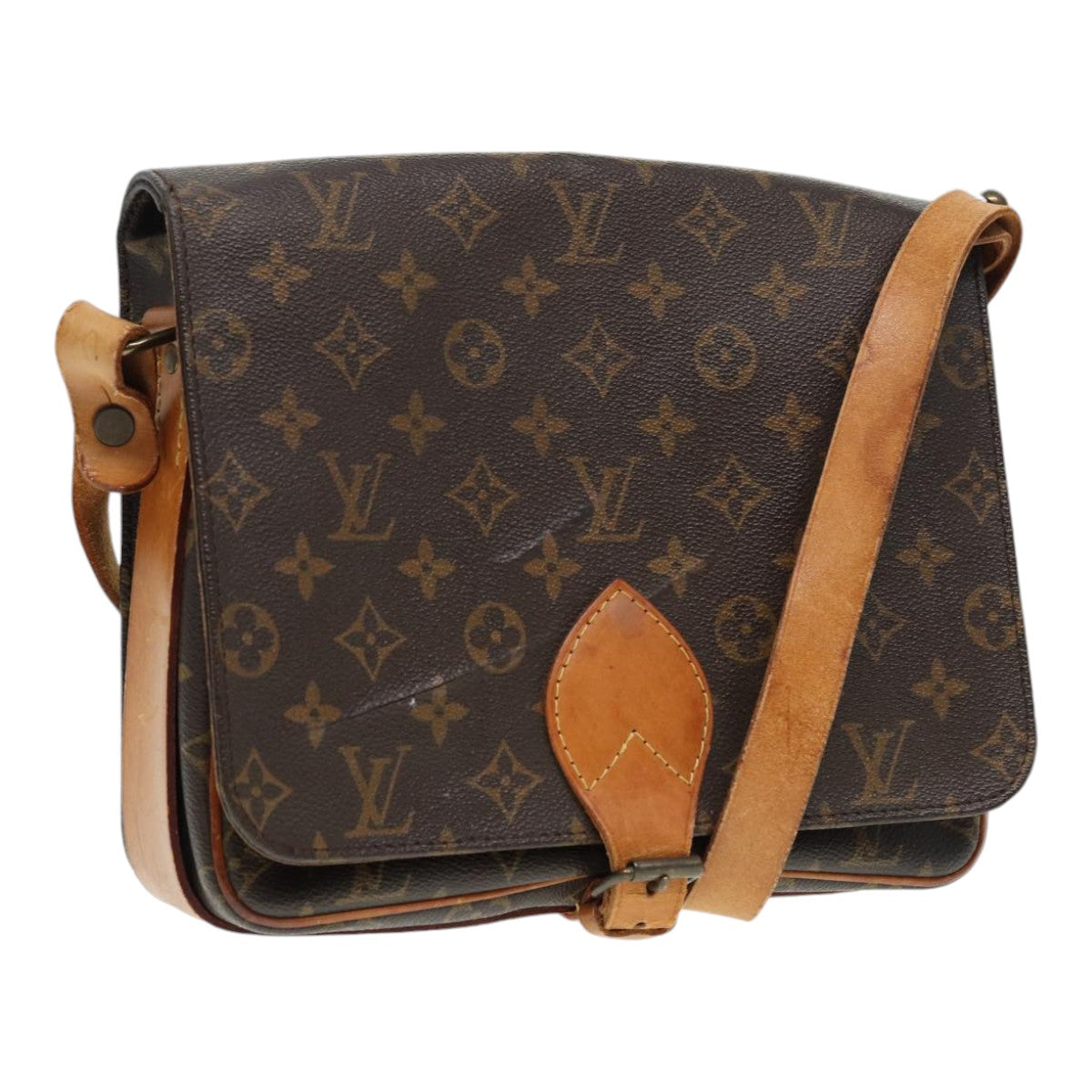 LOUIS VUITTON Monogram Cartouchiere GM Shoulder Bag LV Auth