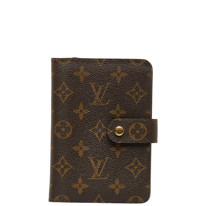 Louis Vuitton Monogram Port Papier Jeep Double Folded Wallet M61207 Brown PVC Leather Louis Vuitton