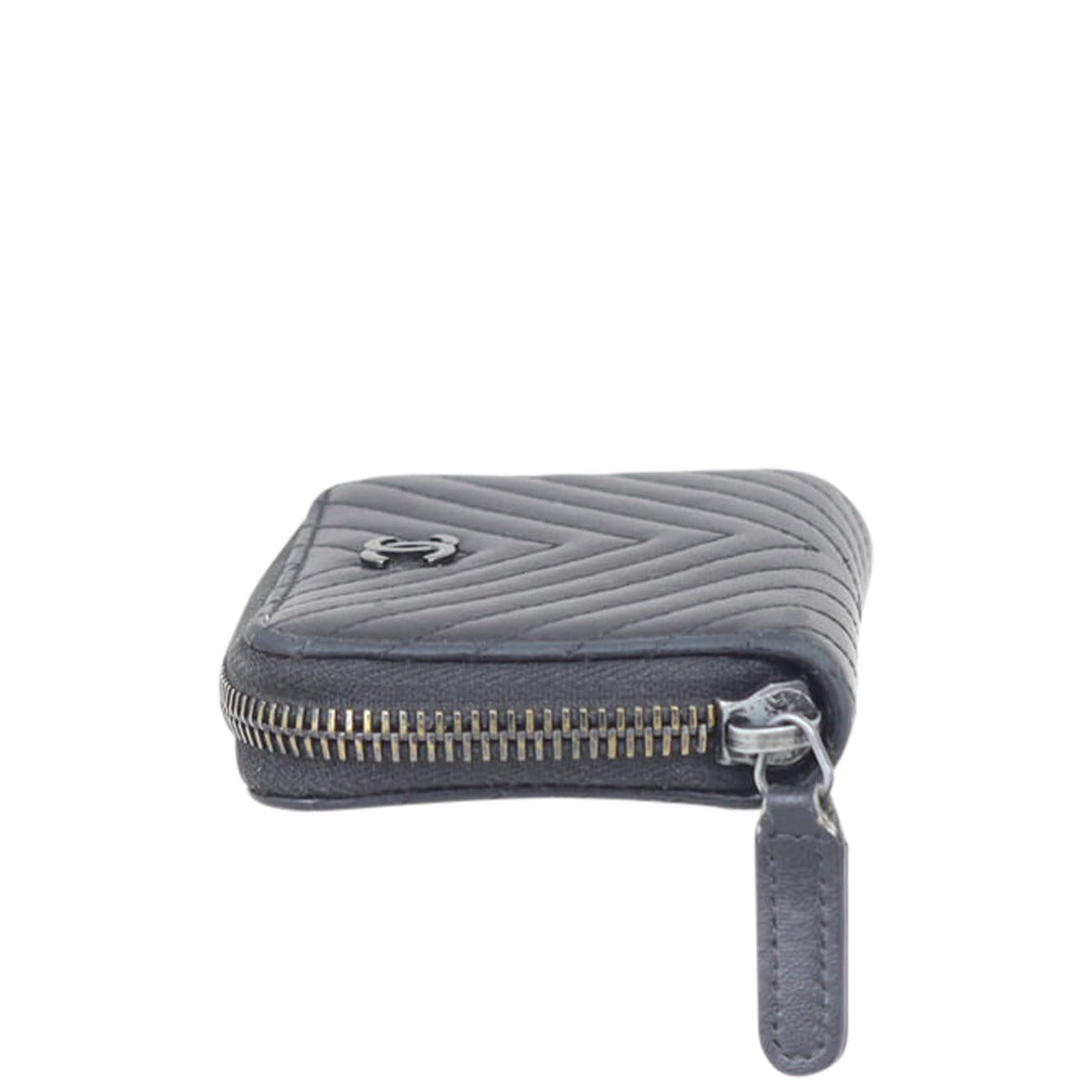 Chanel Chevron Zipped Coin Purse