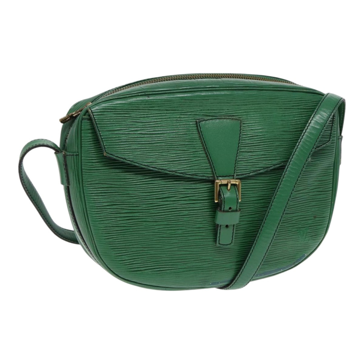 LOUIS VUITTON Epi Jeune Fille MM Shoulder Bag Green LV Auth