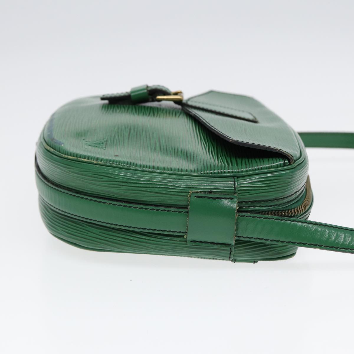 LOUIS VUITTON Epi Jeune Fille MM Shoulder Bag Green LV Auth