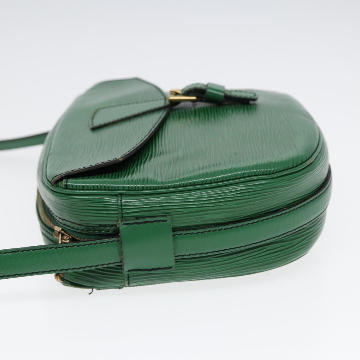 LOUIS VUITTON Epi Jeune Fille MM Shoulder Bag Green LV Auth
