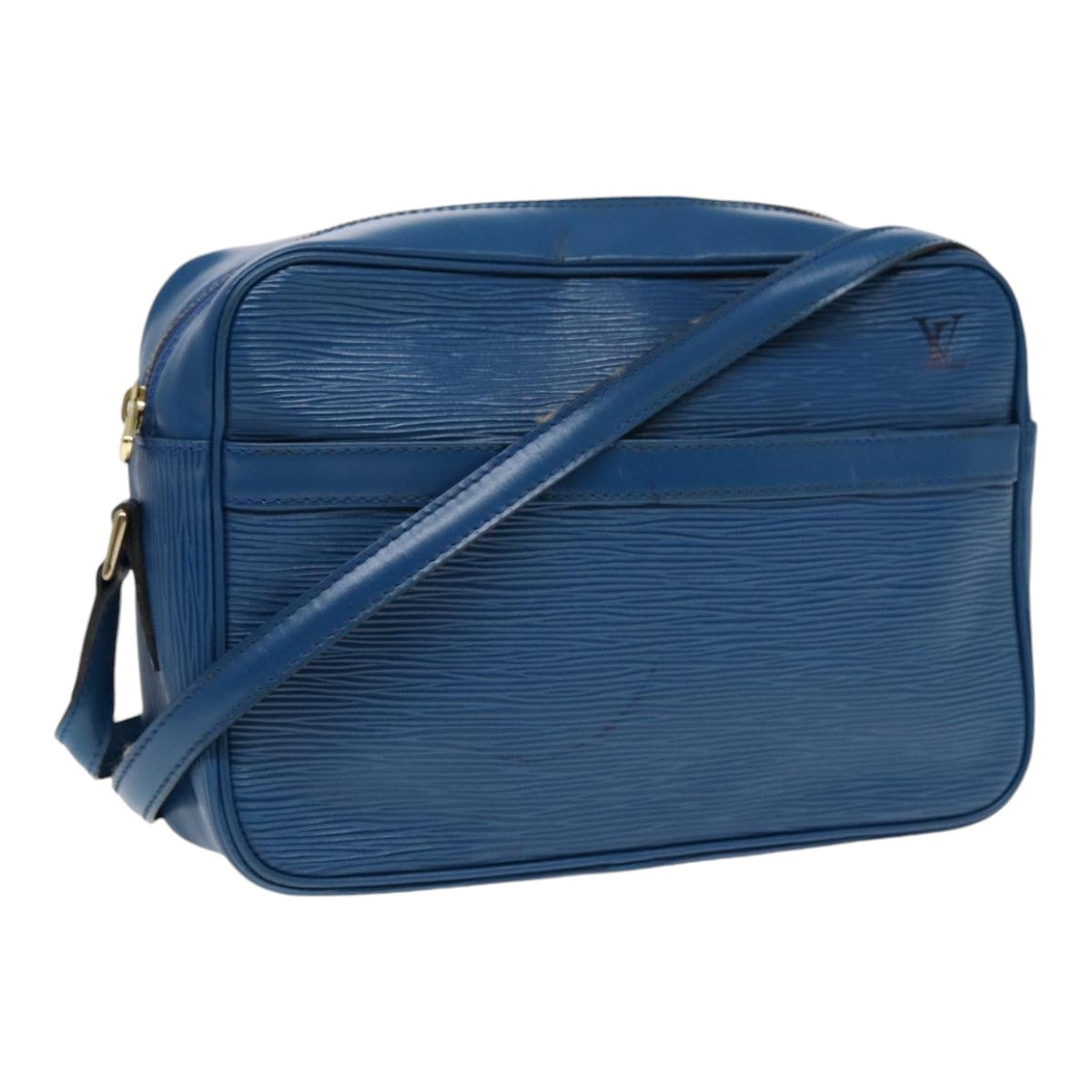 LOUIS VUITTON Epi Trocadero 27 Shoulder Bag Blue LV Auth