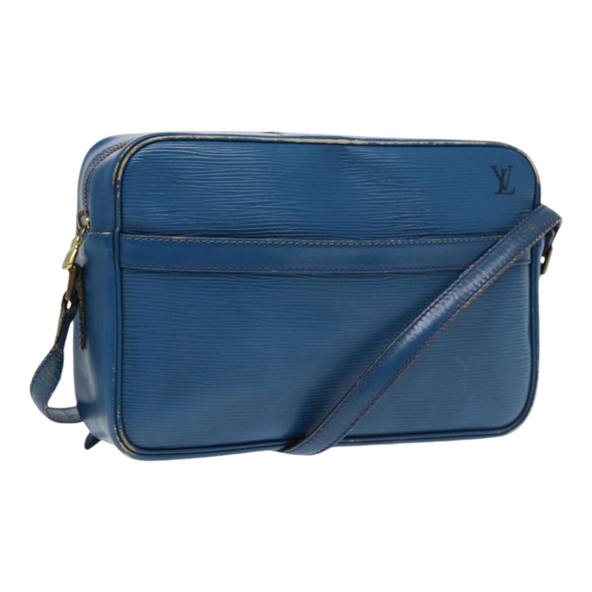 LOUIS VUITTON Epi Trocadero 27 Shoulder Bag Blue LV Auth