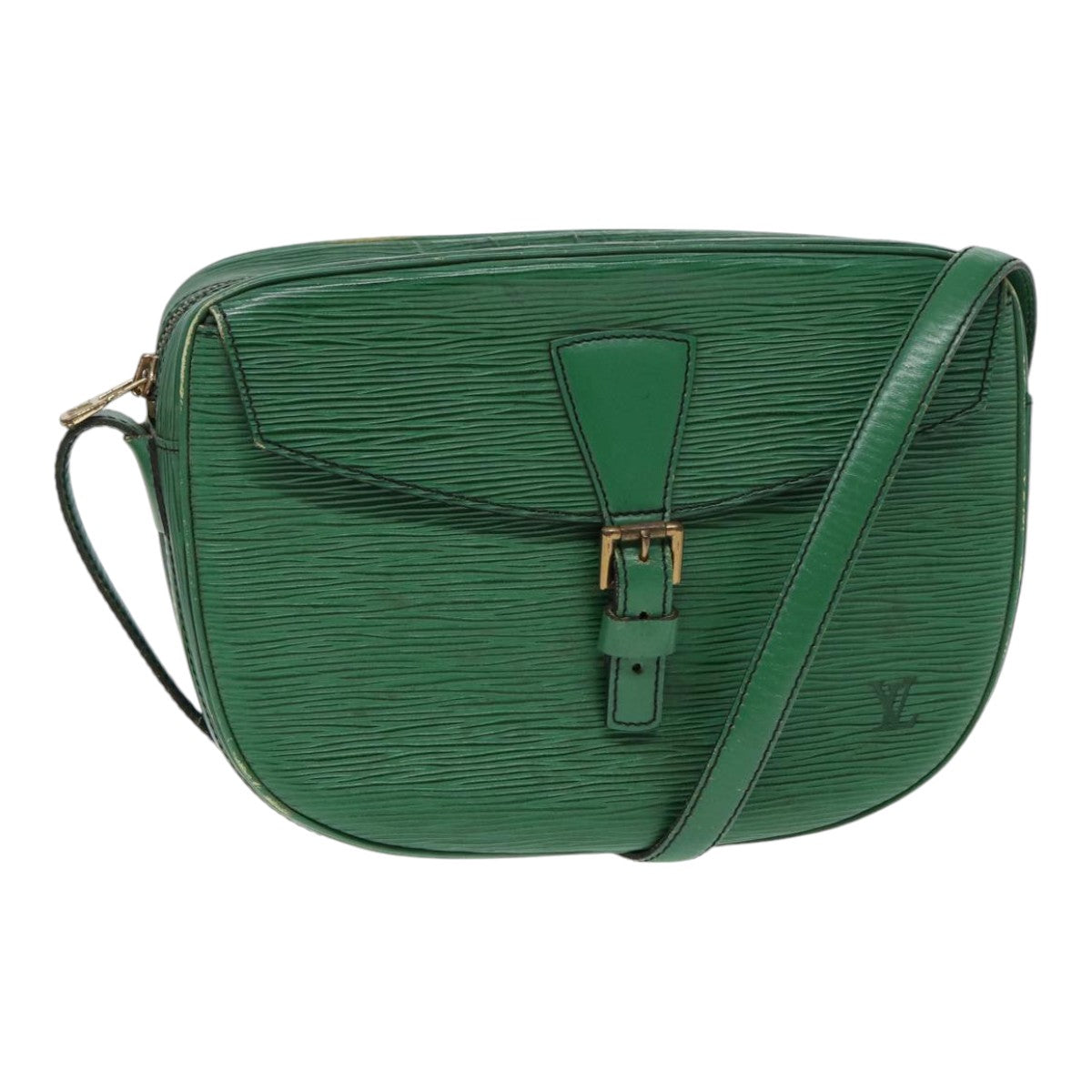 LOUIS VUITTON Epi Jeune Fille MM Shoulder Bag Green LV Auth