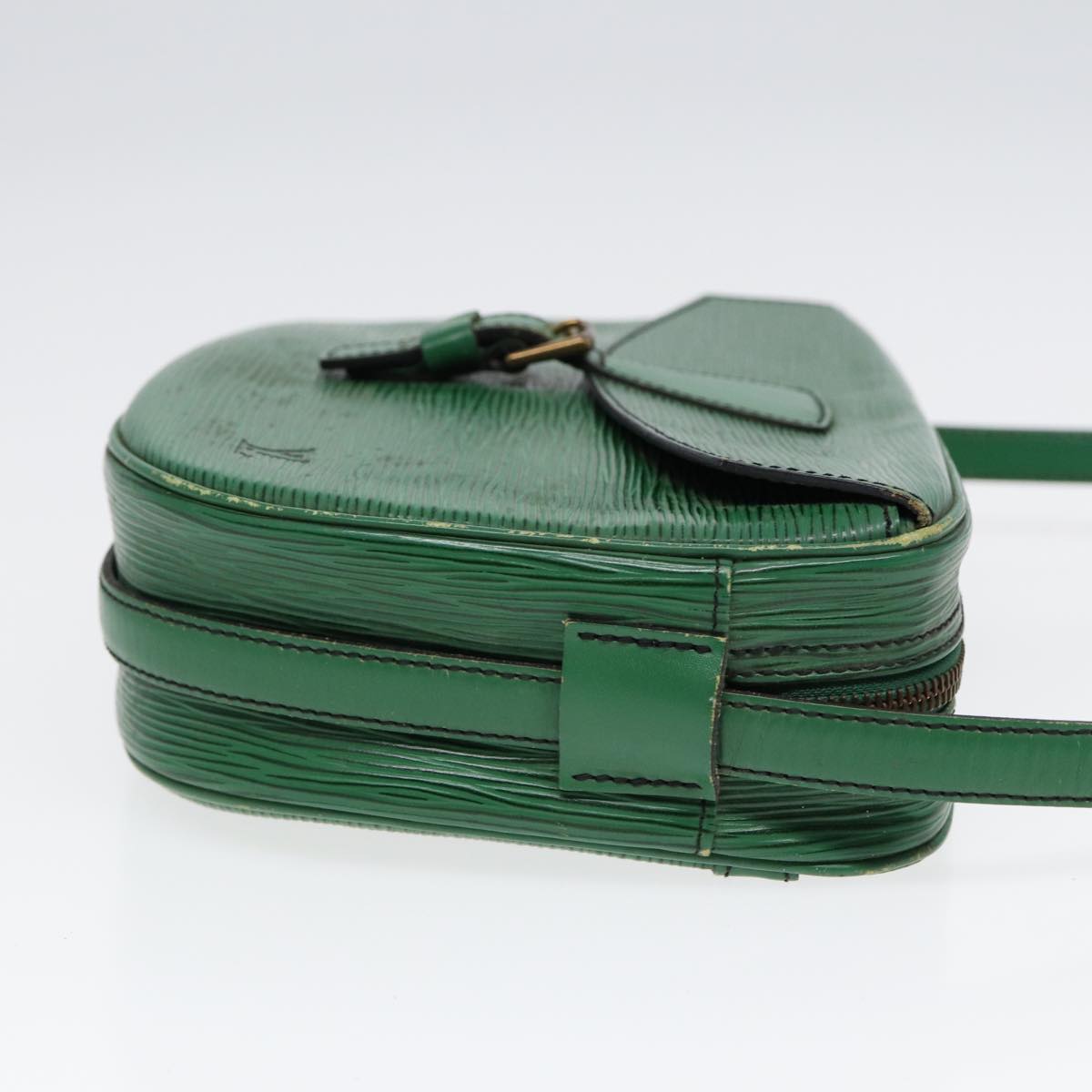 LOUIS VUITTON Epi Jeune Fille MM Shoulder Bag Green LV Auth