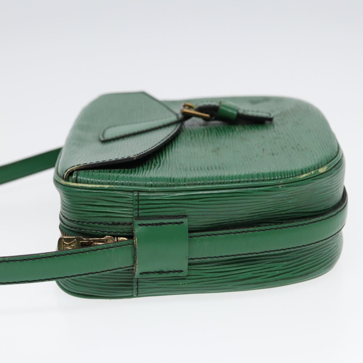 LOUIS VUITTON Epi Jeune Fille MM Shoulder Bag Green LV Auth