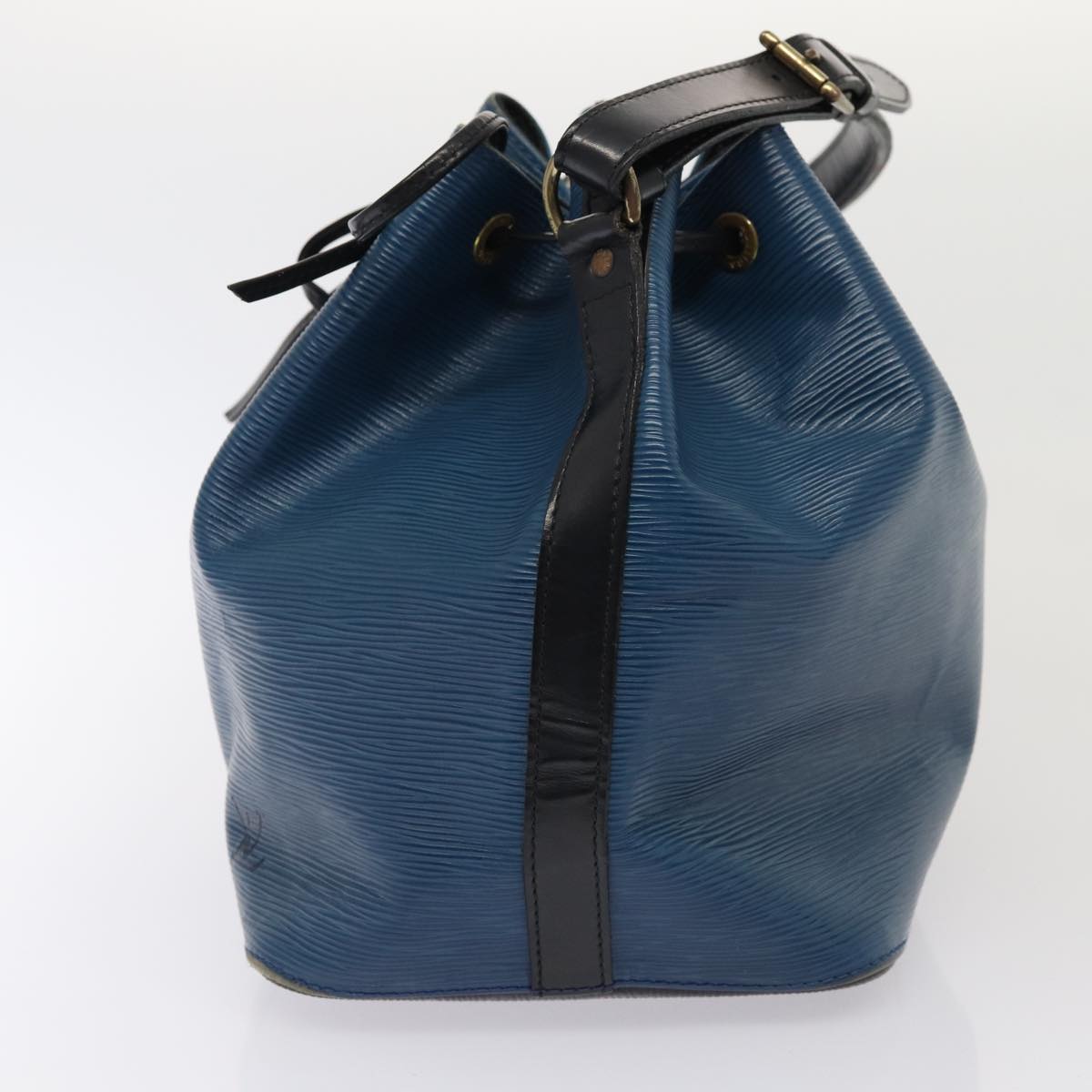LOUIS VUITTON Epi Petit Noe Shoulder Bag Bicolor Black Blue Auth