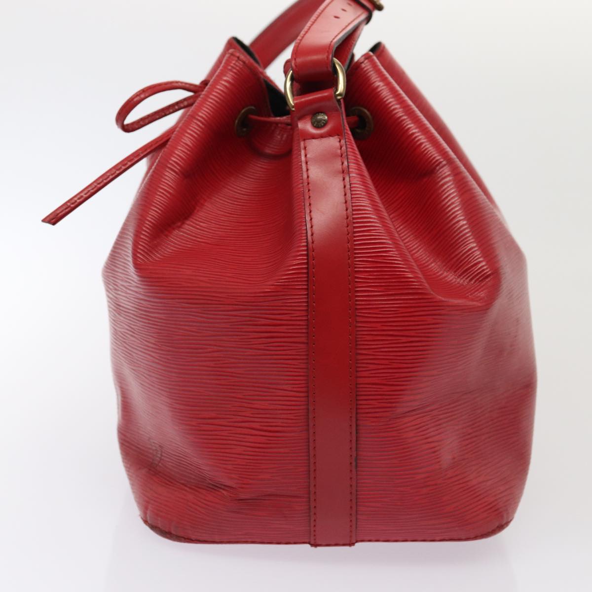 LOUIS VUITTON Epi Petit Noe Shoulder Bag Red LV Auth
