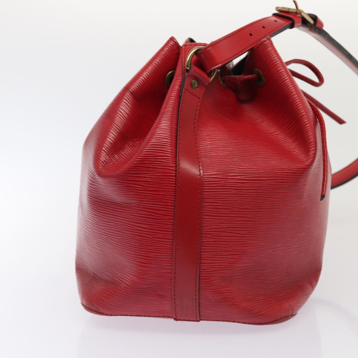 LOUIS VUITTON Epi Petit Noe Shoulder Bag Red LV Auth