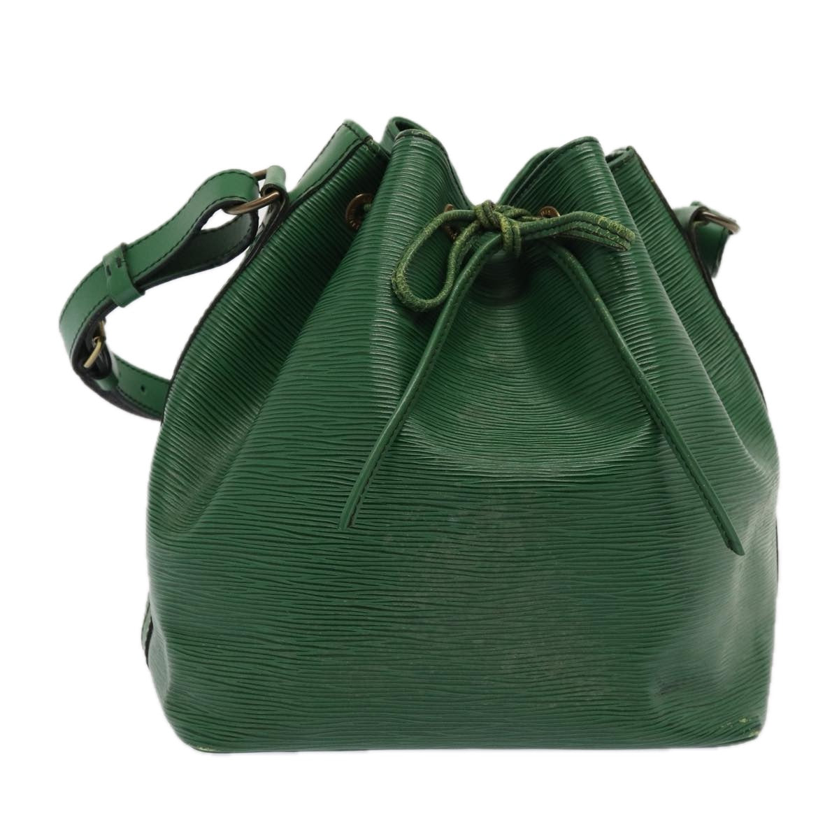 LOUIS VUITTON Epi Petit Noe Shoulder Bag Green LV Auth