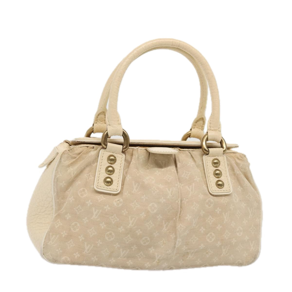 LOUIS VUITTON Monogram Mini Lin Trapeze PM Hand Bag Gris LV Auth