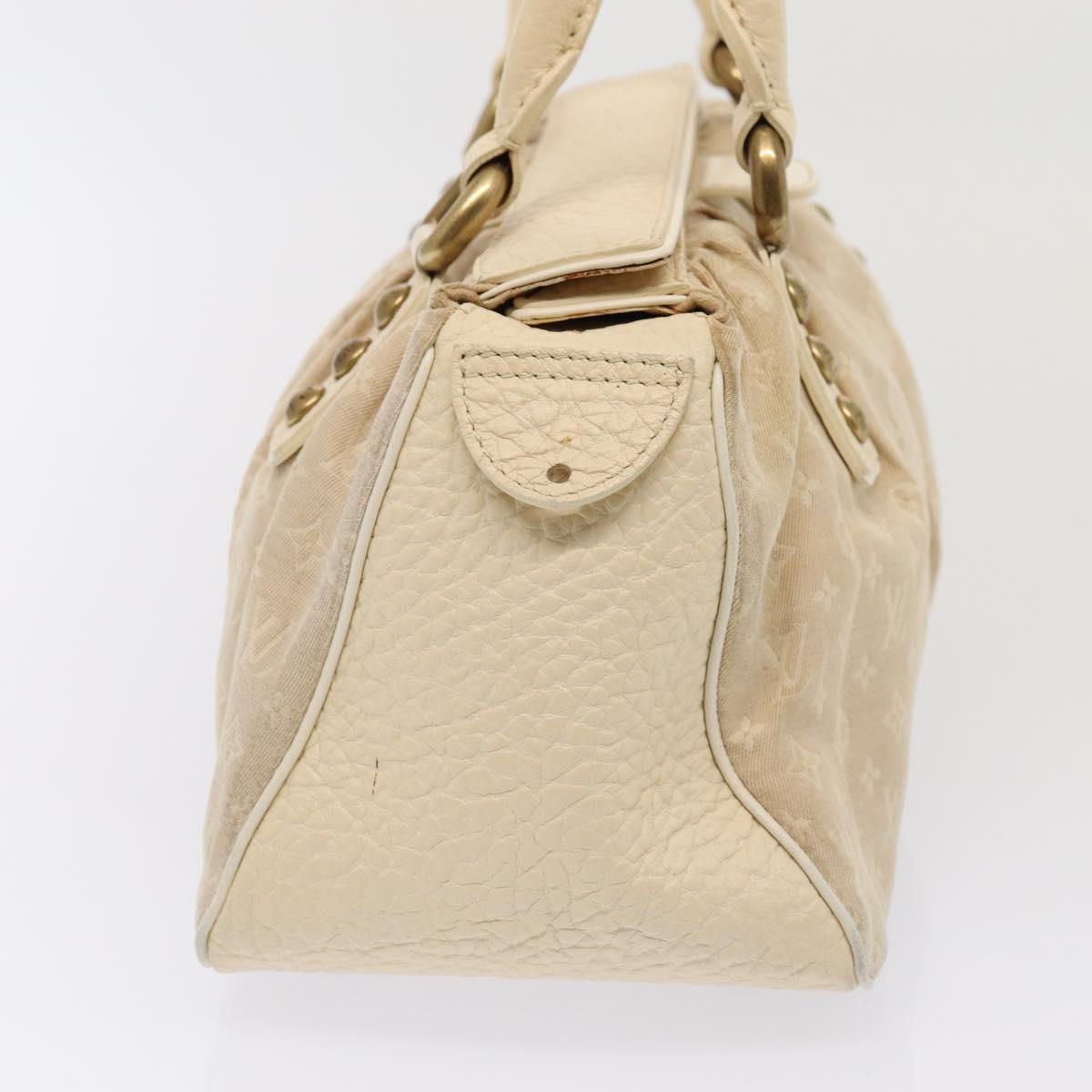 LOUIS VUITTON Monogram Mini Lin Trapeze PM Hand Bag Gris LV Auth
