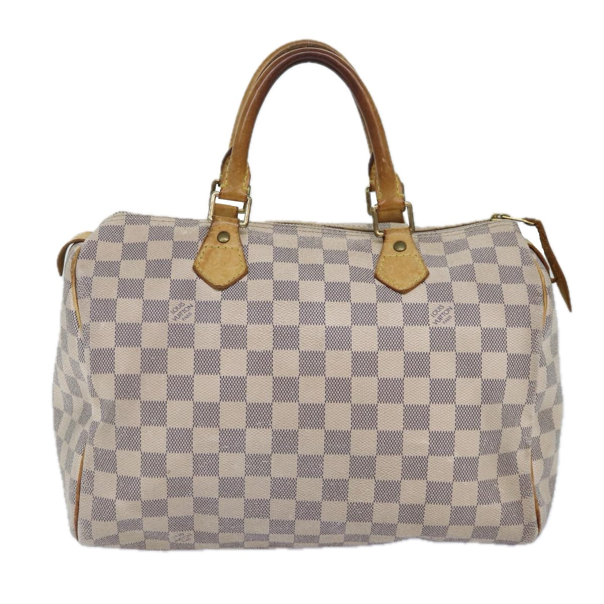LOUIS VUITTON Damier Azur Hand Bag LV Auth