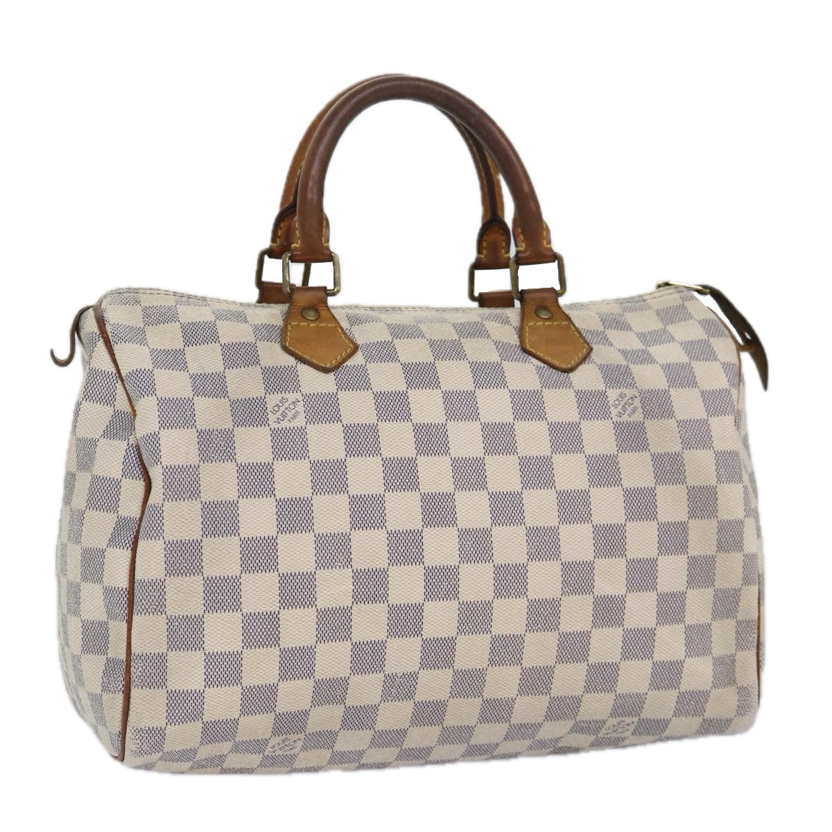 LOUIS VUITTON Damier Azur Hand Bag LV Auth