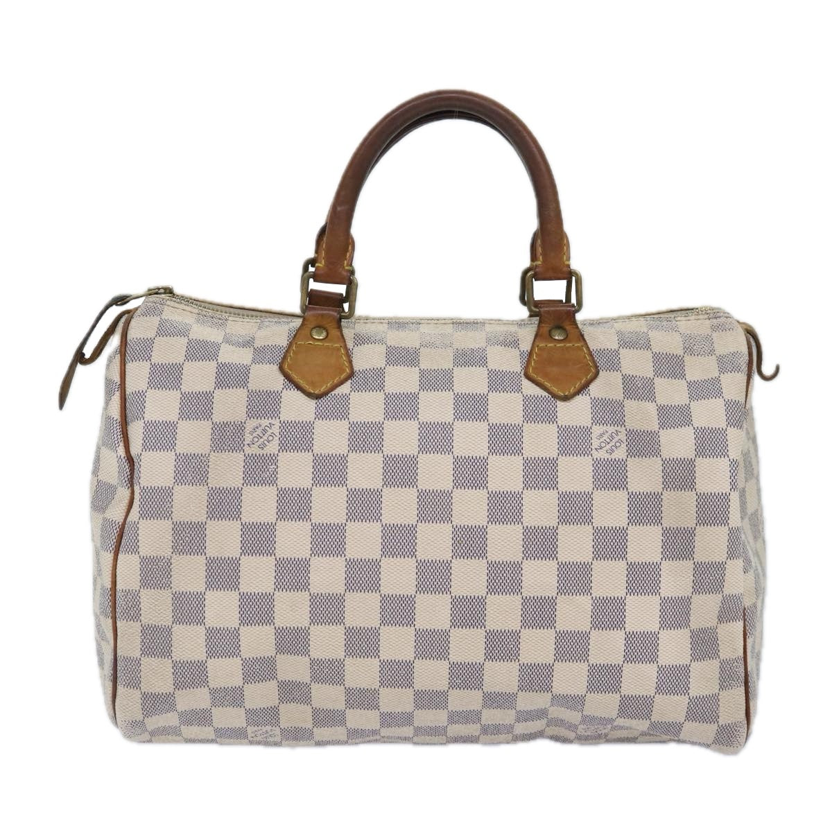 LOUIS VUITTON Damier Azur Hand Bag LV Auth