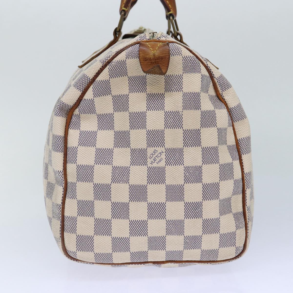 LOUIS VUITTON Damier Azur Hand Bag LV Auth