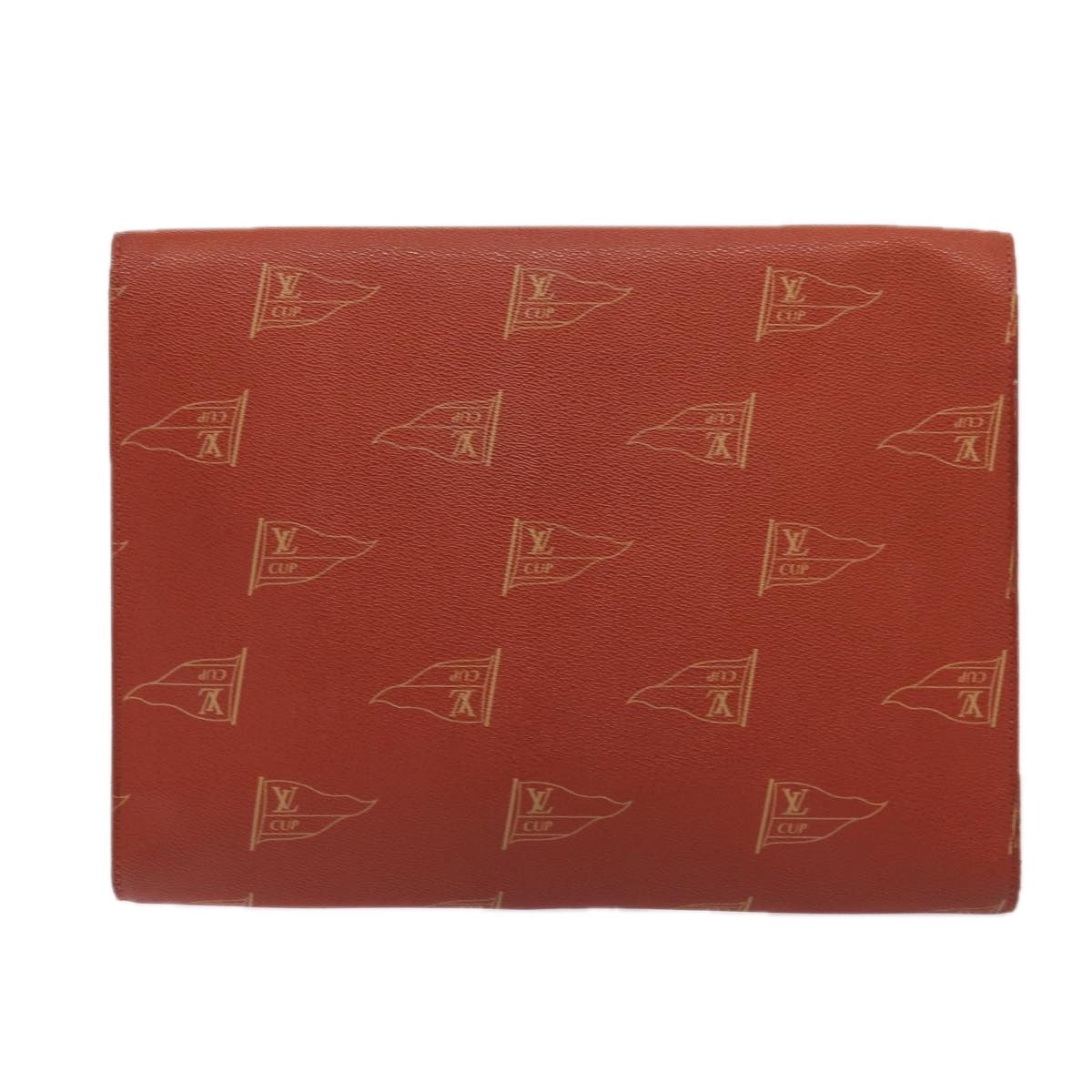 LOUIS VUITTON LV Cup Clutch Bag PVC Leather Orange LV Auth