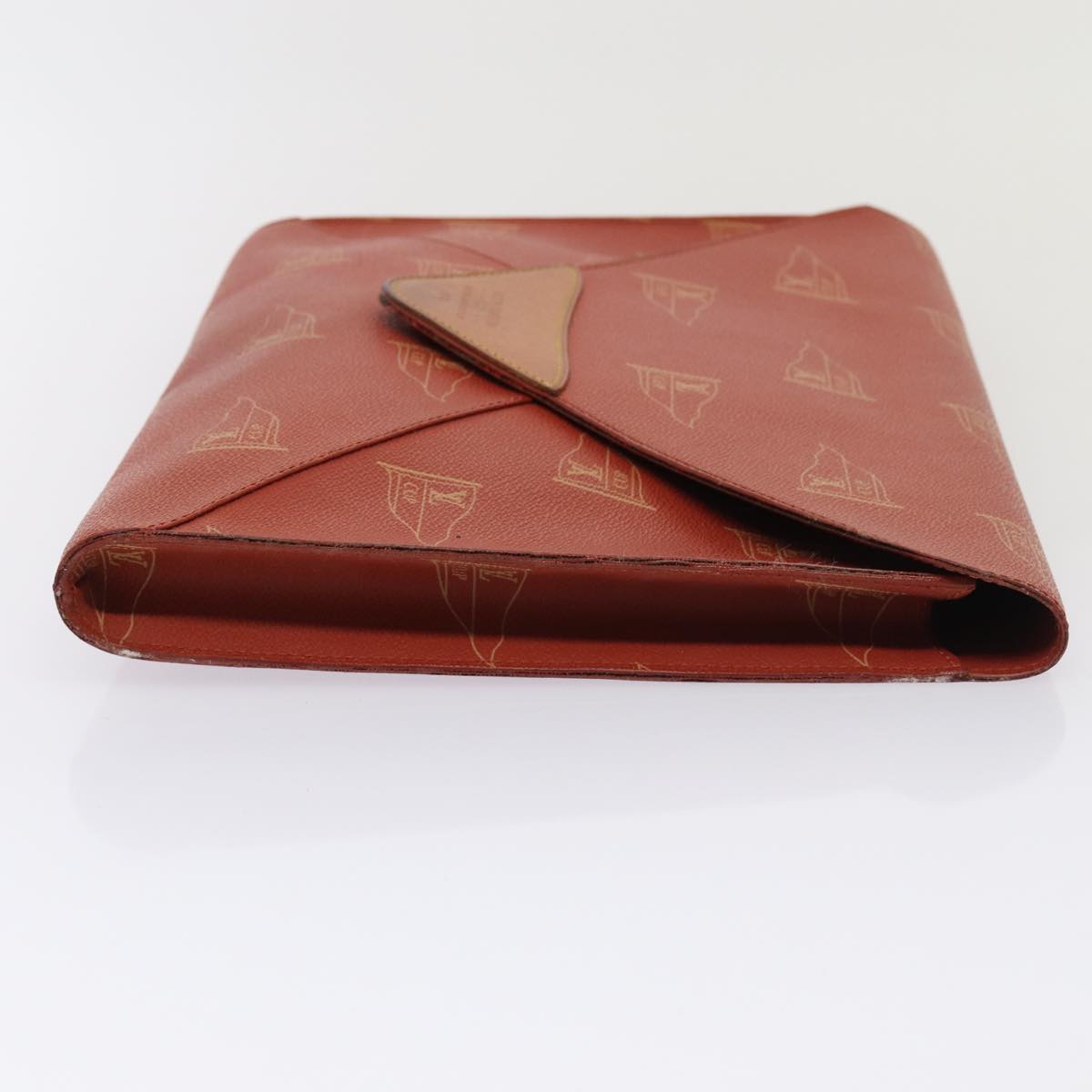 LOUIS VUITTON LV Cup Clutch Bag PVC Leather Orange LV Auth