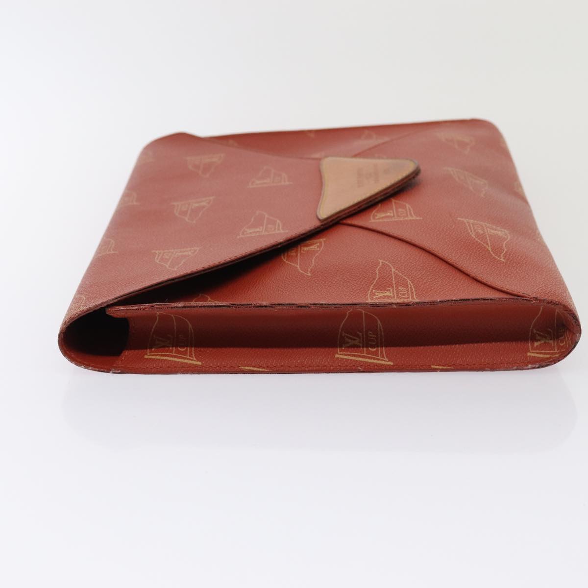 LOUIS VUITTON LV Cup Clutch Bag PVC Leather Orange LV Auth