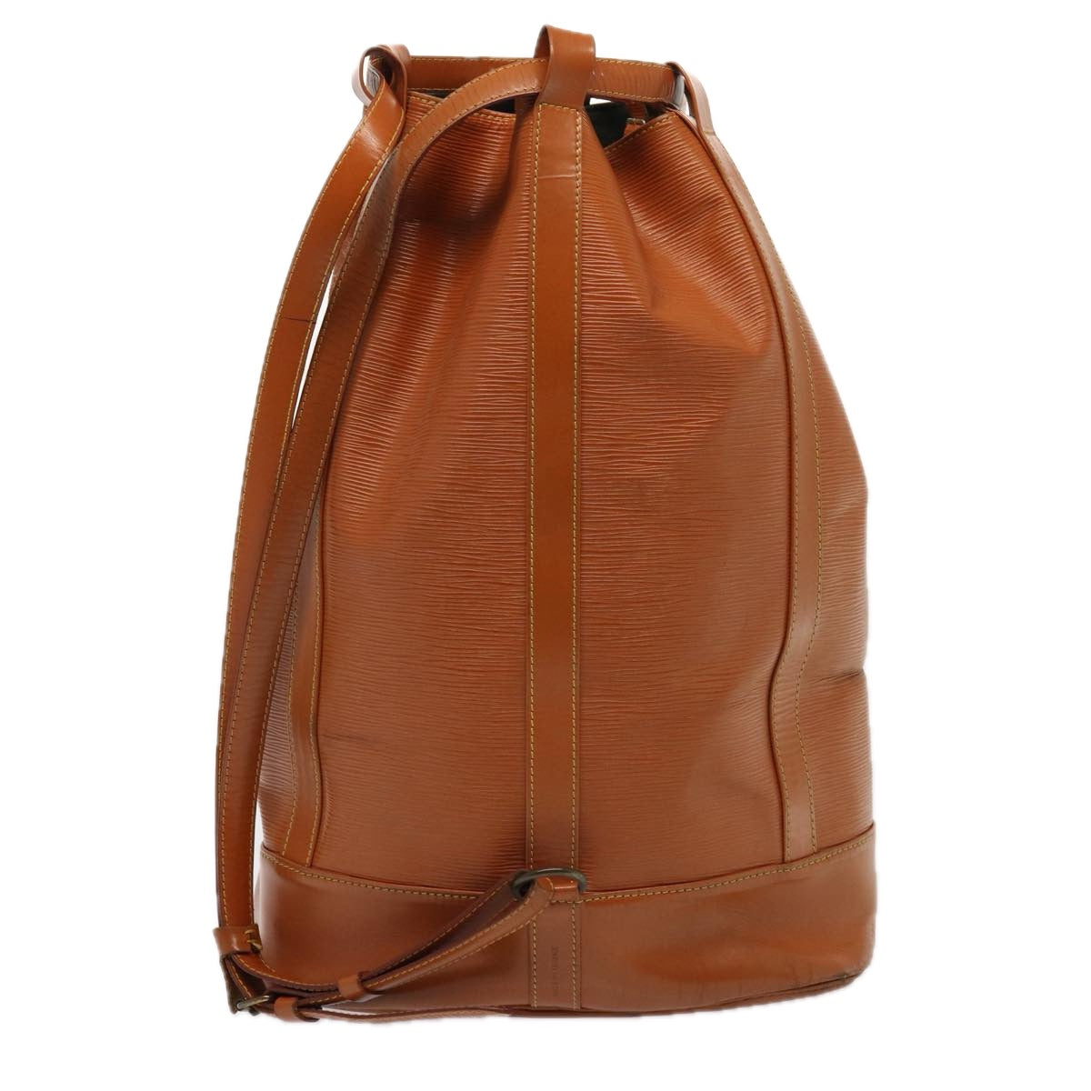 LOUIS VUITTON Epi Randonnee GM Shoulder Bag Zipangu Gold LV Auth