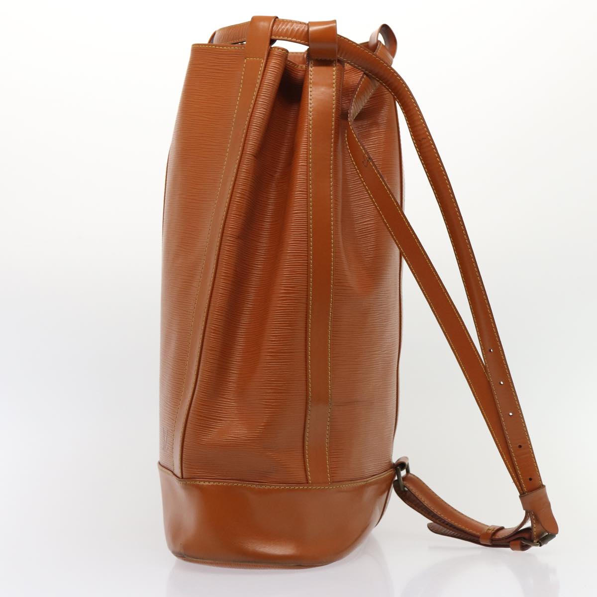 LOUIS VUITTON Epi Randonnee GM Shoulder Bag Zipangu Gold LV Auth