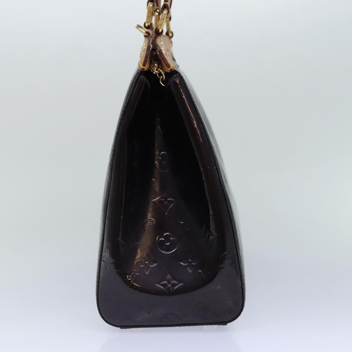 LOUIS VUITTON Vernis Blair GM Hand Bag 2way Terre Domble LV Auth