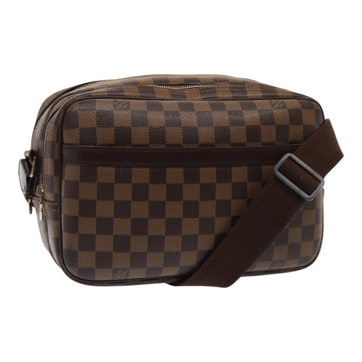 LOUIS VUITTON Damier Ebene Reporter PM Shoulder Bag LV Auth