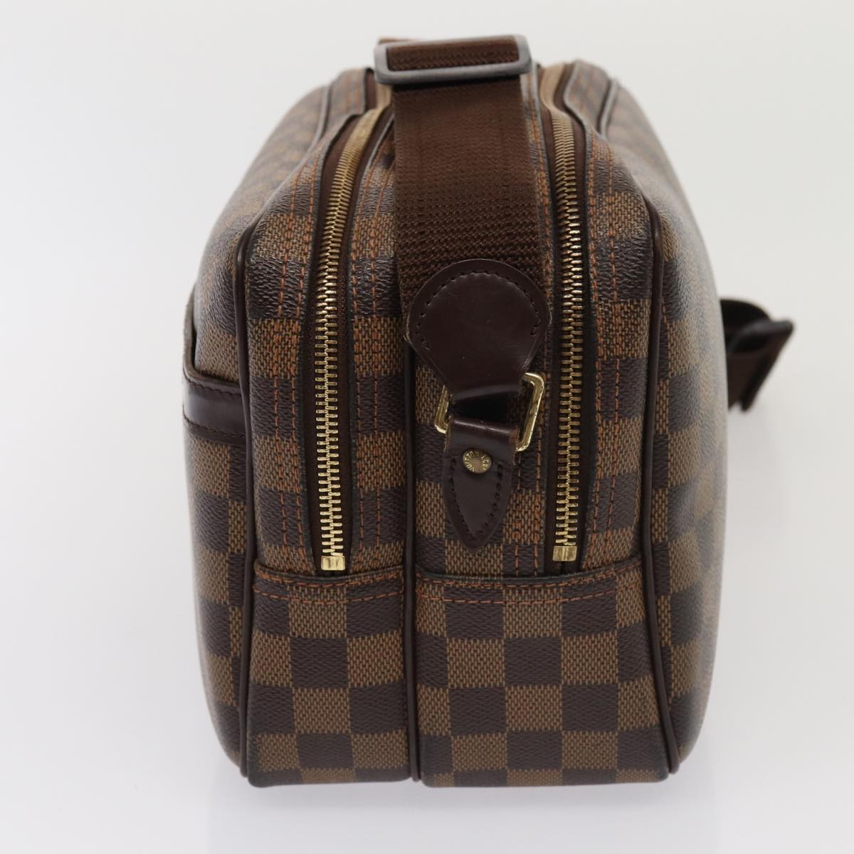LOUIS VUITTON Damier Ebene Reporter PM Shoulder Bag LV Auth