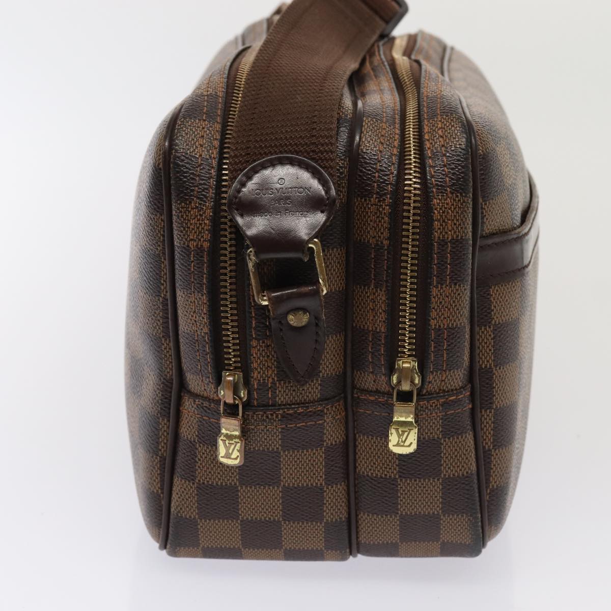 LOUIS VUITTON Damier Ebene Reporter PM Shoulder Bag LV Auth