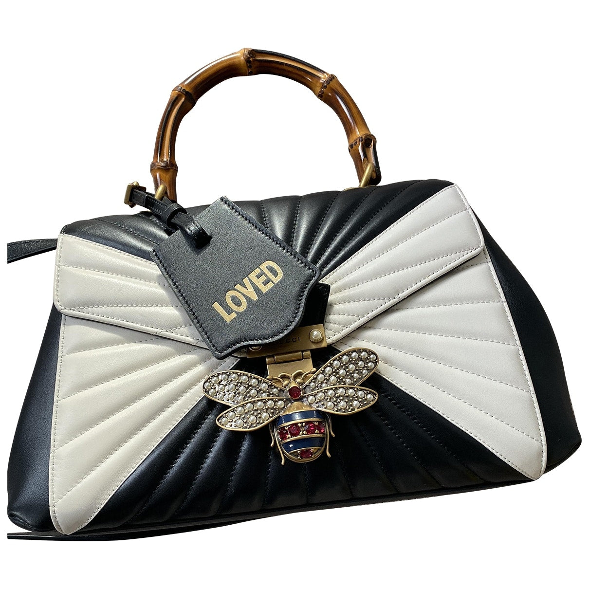 Gucci queen margaret multicolour leather handbag
