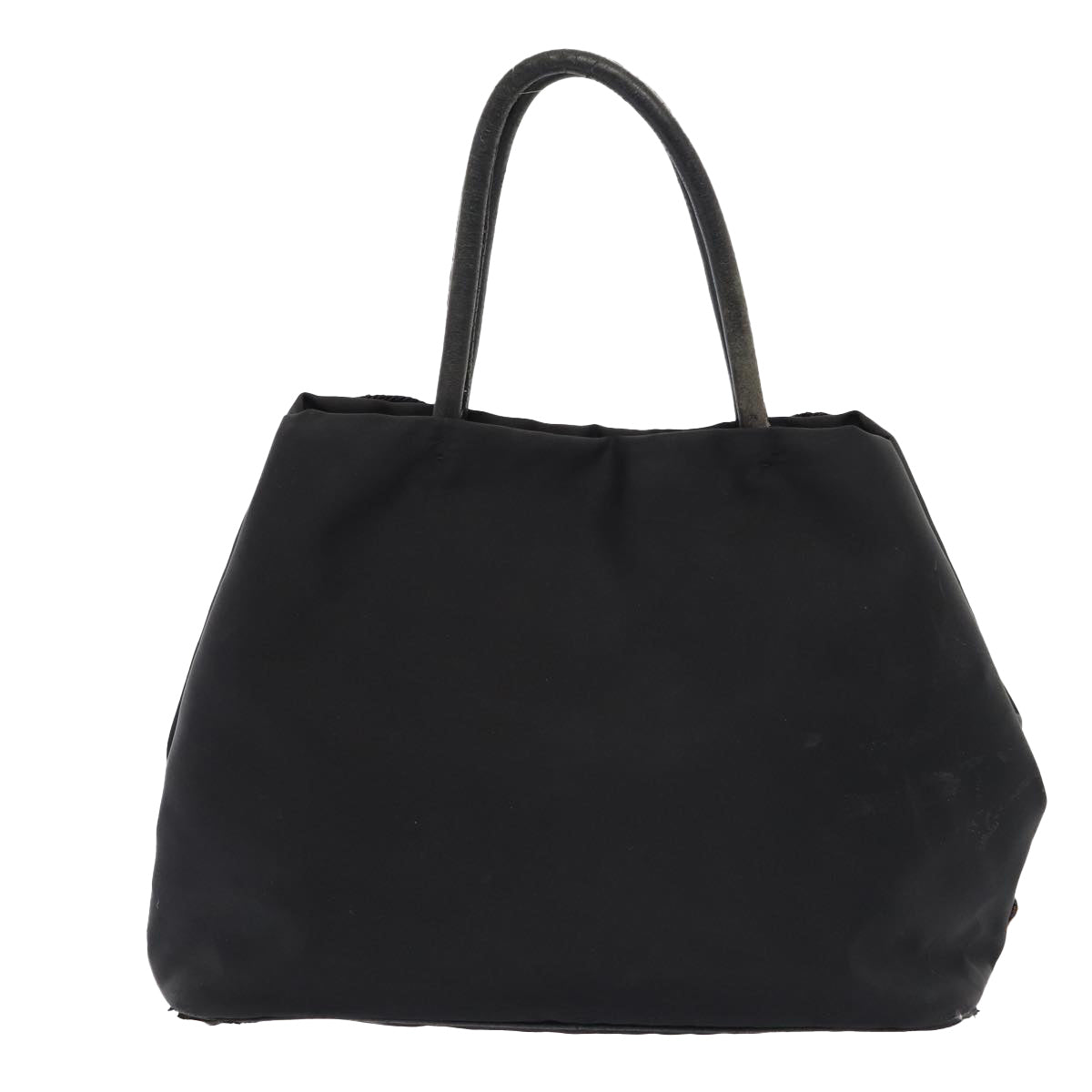 PRADA Shoulder Bag Nylon Black Gold Auth