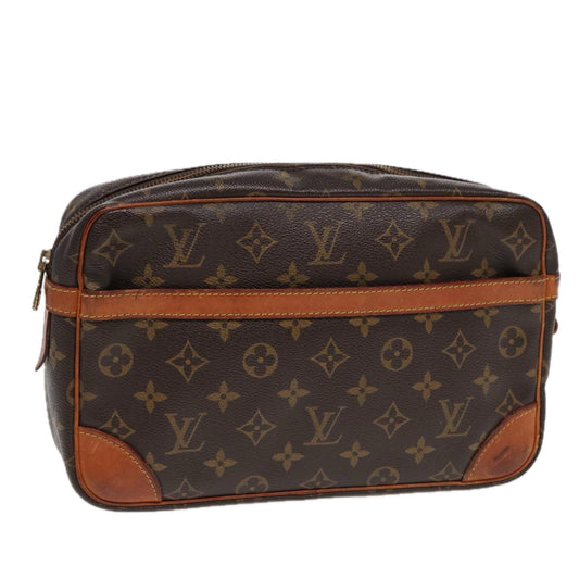 LOUIS VUITTON Monogram Compiegne 28 Clutch Bag LV Auth