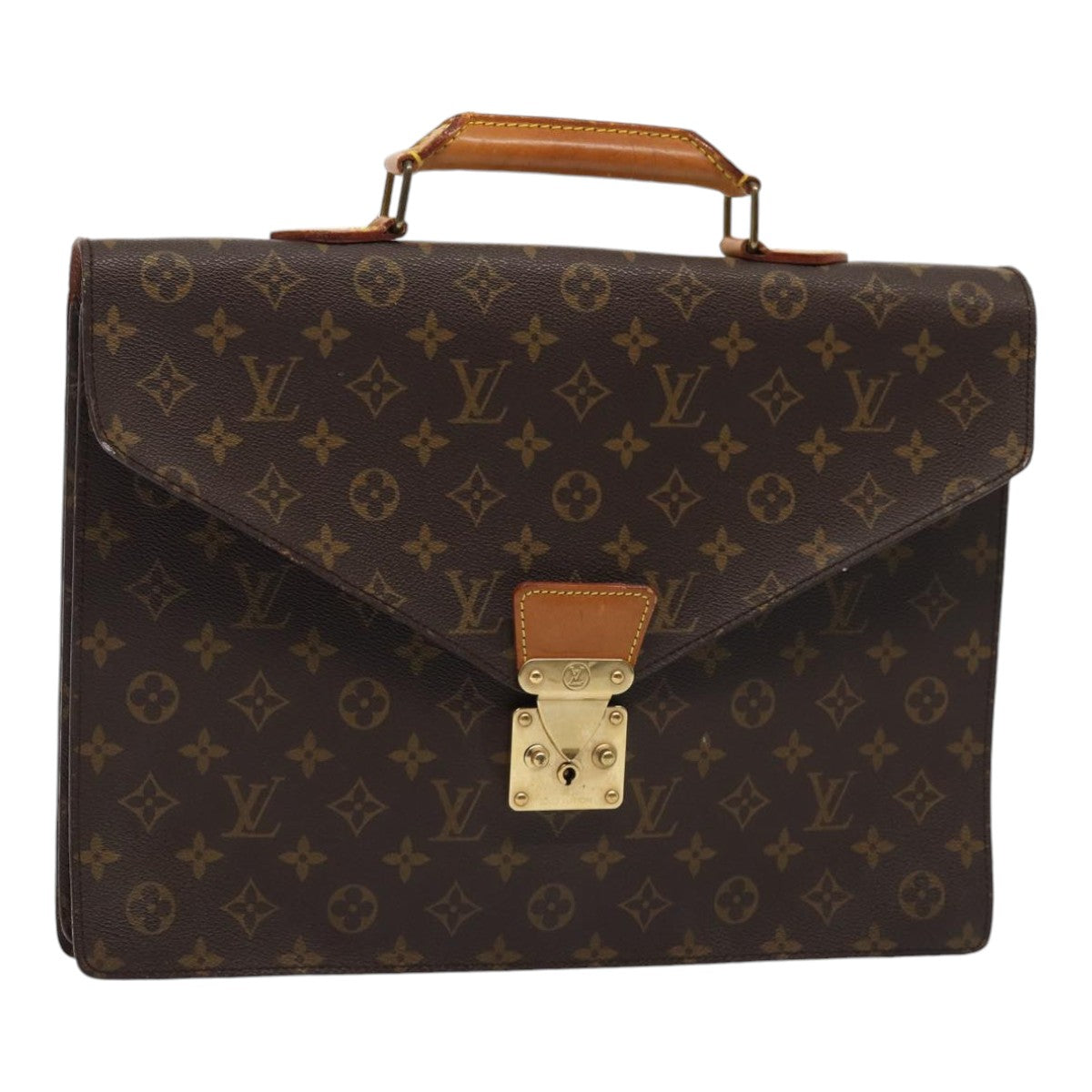 LOUIS VUITTON Monogram Serviette Conseiller Briefcase LV Auth Handbag
