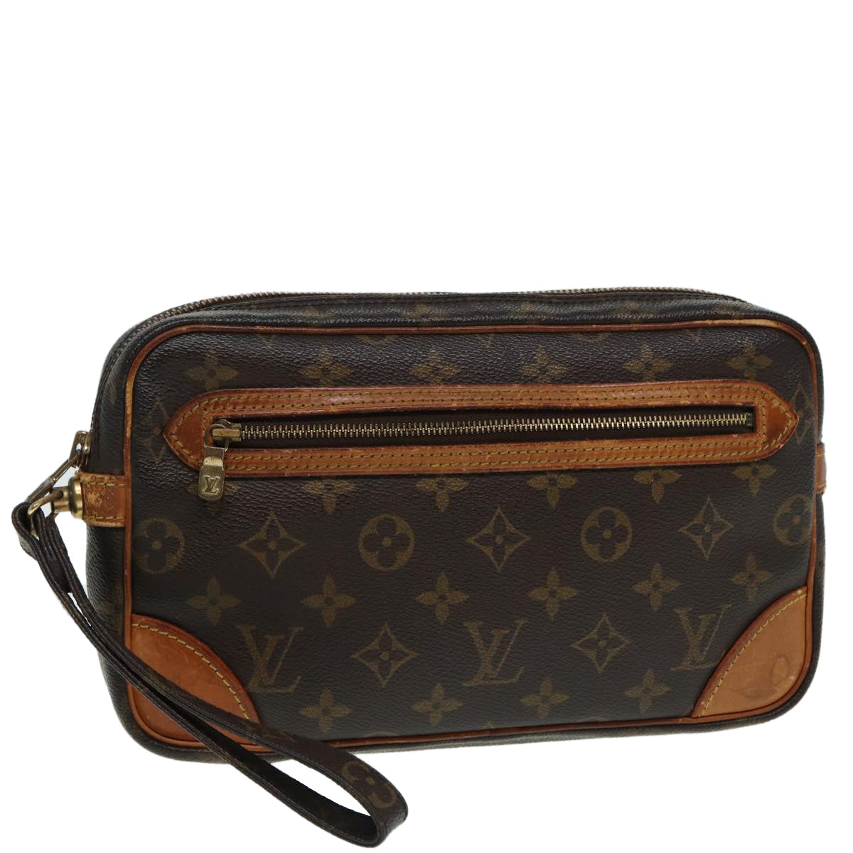 LOUIS VUITTON Monogram Marly Dragonne GM Clutch Bag LV Auth