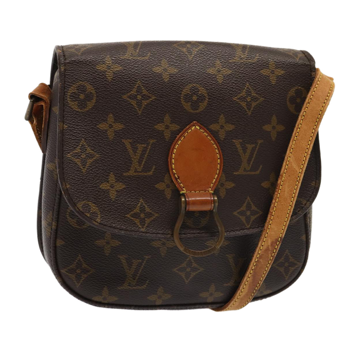 LOUIS VUITTON Monogram Saint Cloud MM Shoulder Bag LV Auth