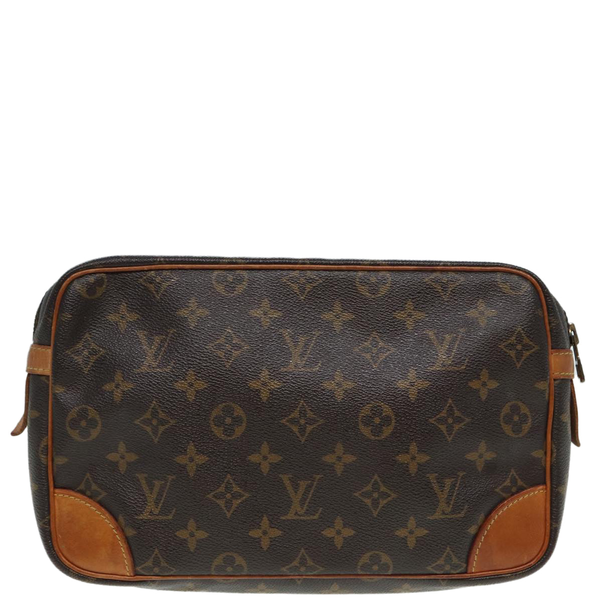 LOUIS VUITTON Monogram Compiegne 28 Clutch Bag LV Auth