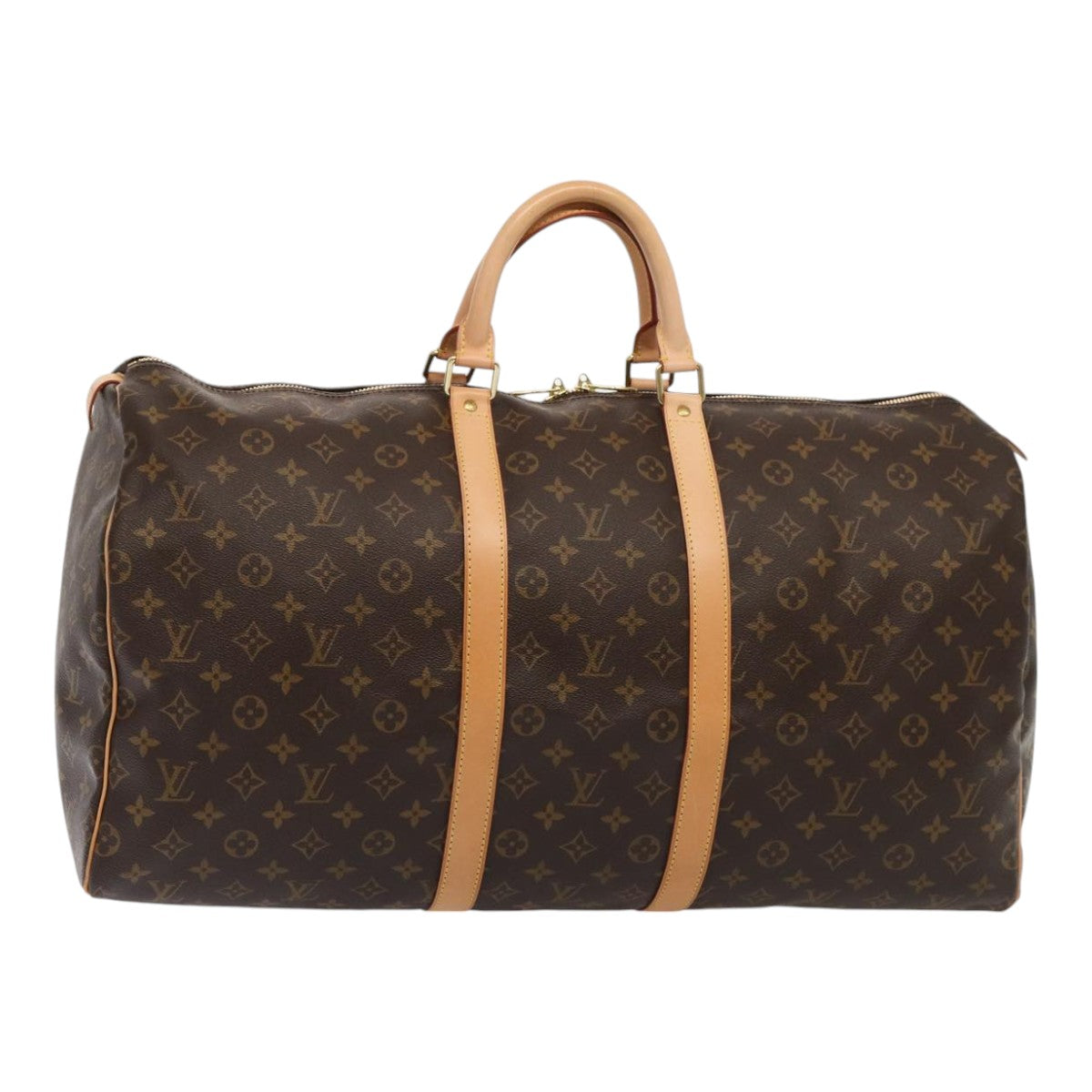 LOUIS VUITTON Monogram Keepall 55 Boston Bag LV Auth 87311A