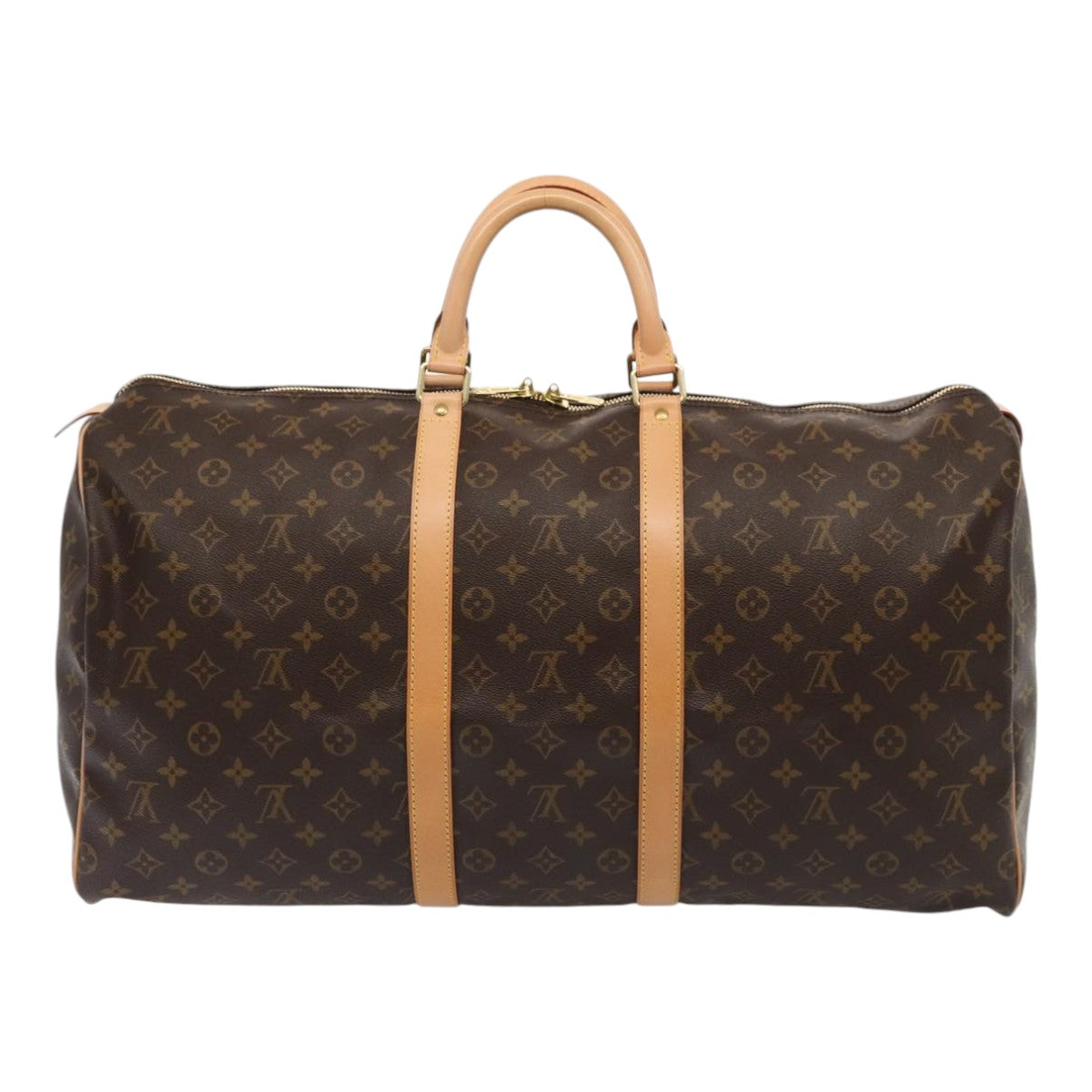 LOUIS VUITTON Monogram Keepall 55 Boston Bag LV Auth 87311A