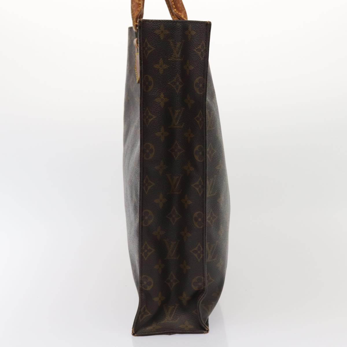 LOUIS VUITTON Monogram Sac Plat Hand Bag LV Auth