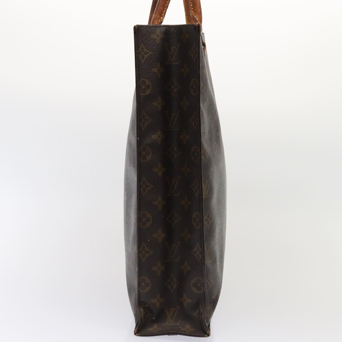 LOUIS VUITTON Monogram Sac Plat Hand Bag LV Auth
