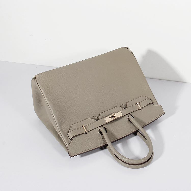 Luxury Hermes 35cm Birkin Bag Epsom Leather Grey Gold