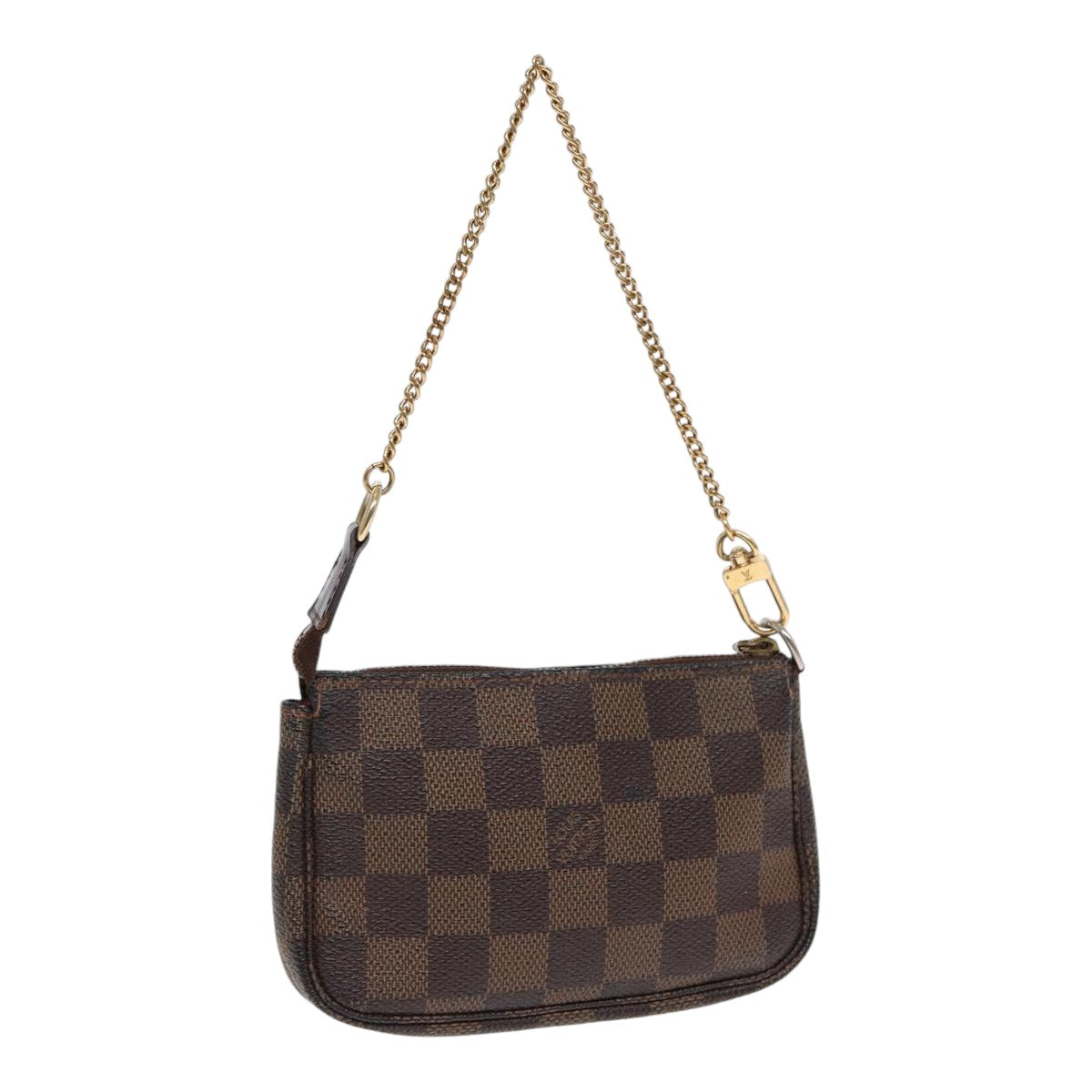 LOUIS VUITTON Damier Ebene Mini Pochette Accessoires Pouch LV Auth
