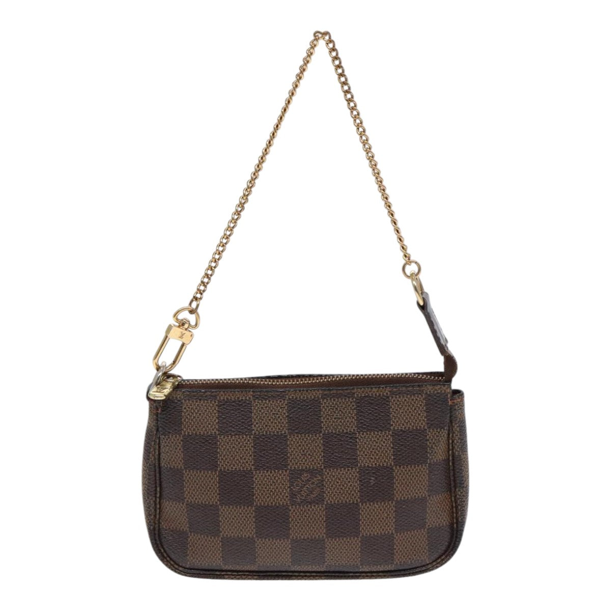 LOUIS VUITTON Damier Ebene Mini Pochette Accessoires Pouch LV Auth