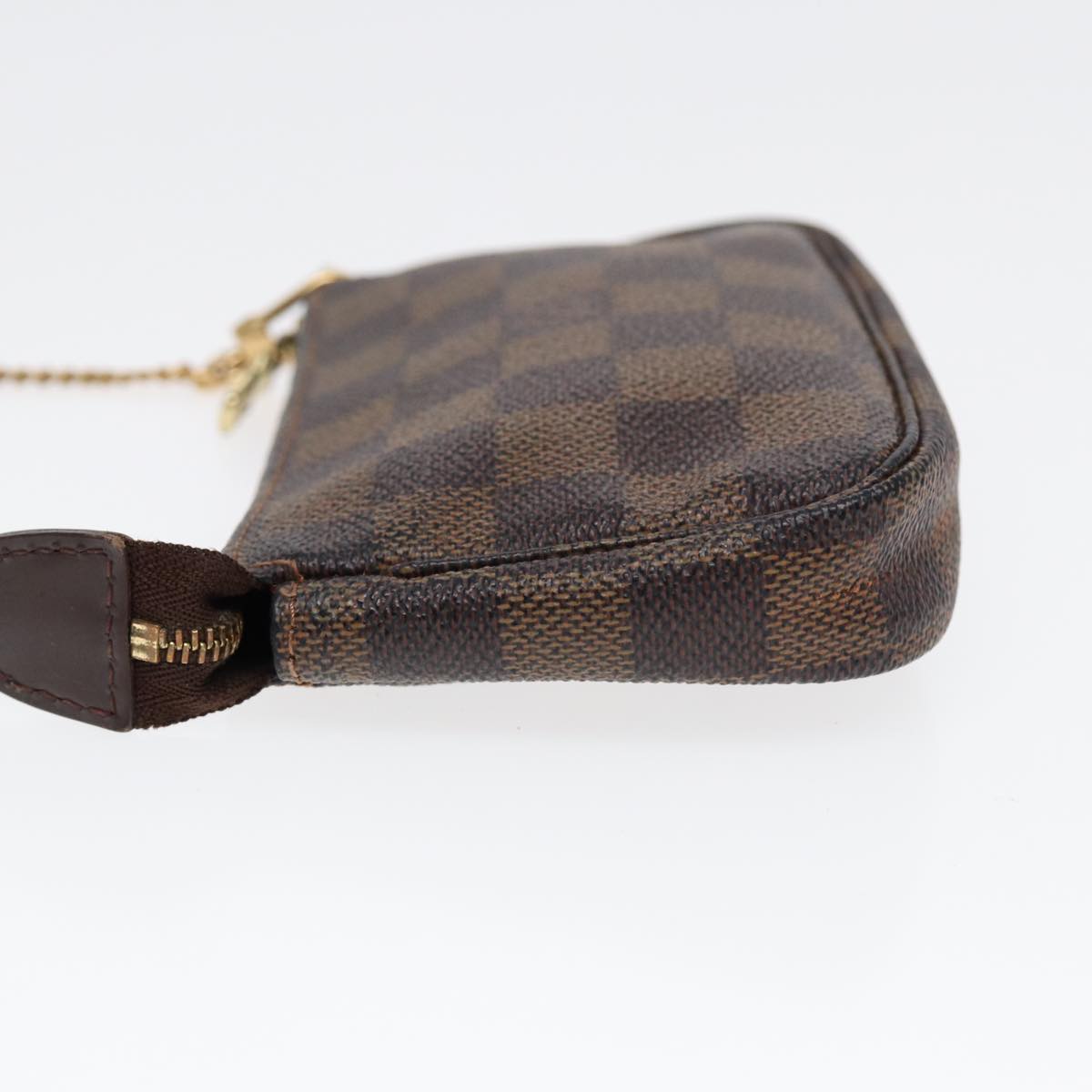 LOUIS VUITTON Damier Ebene Mini Pochette Accessoires Pouch LV Auth