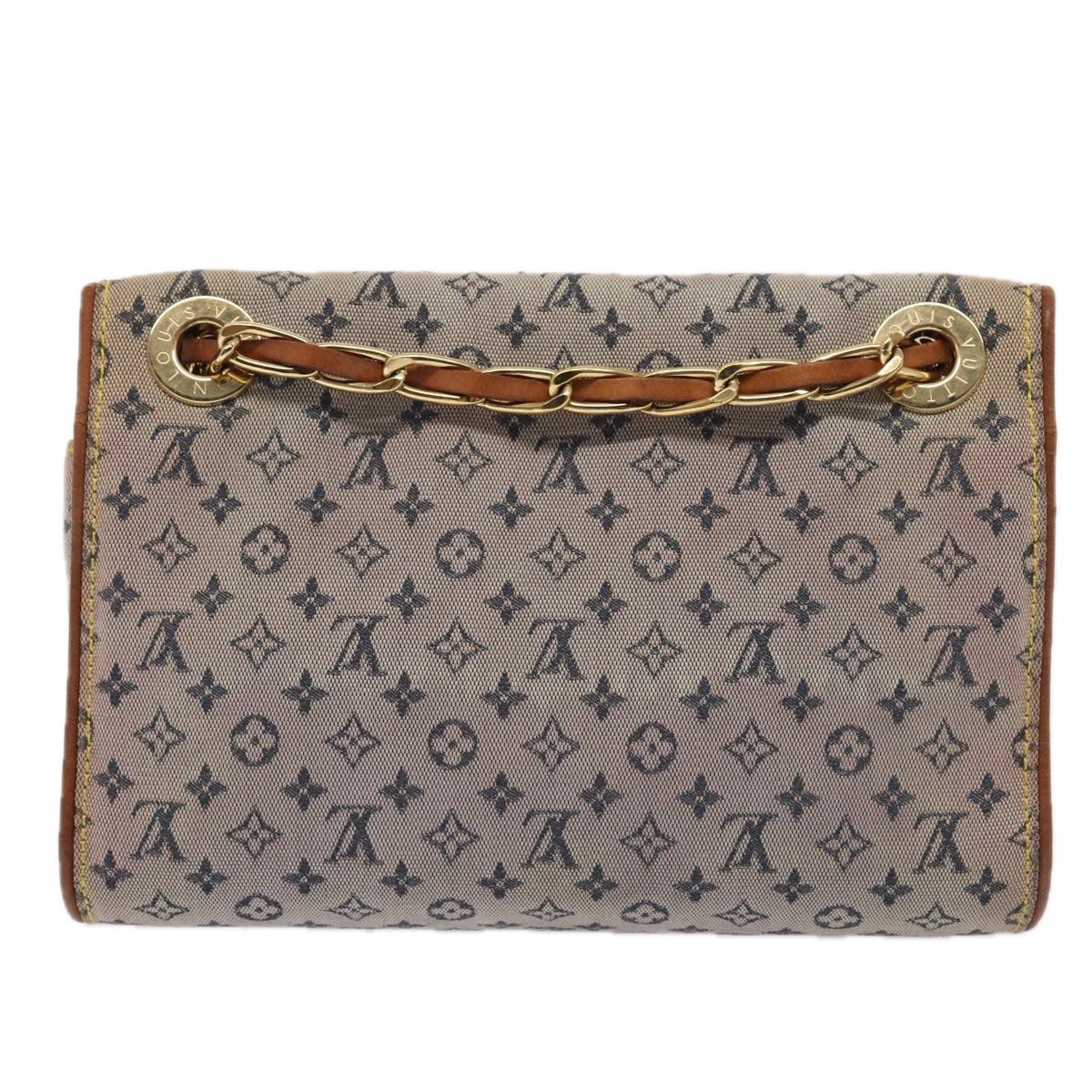 LOUIS VUITTON Monogram Mini Camille Chain Shoulder Bag Blue LV Auth